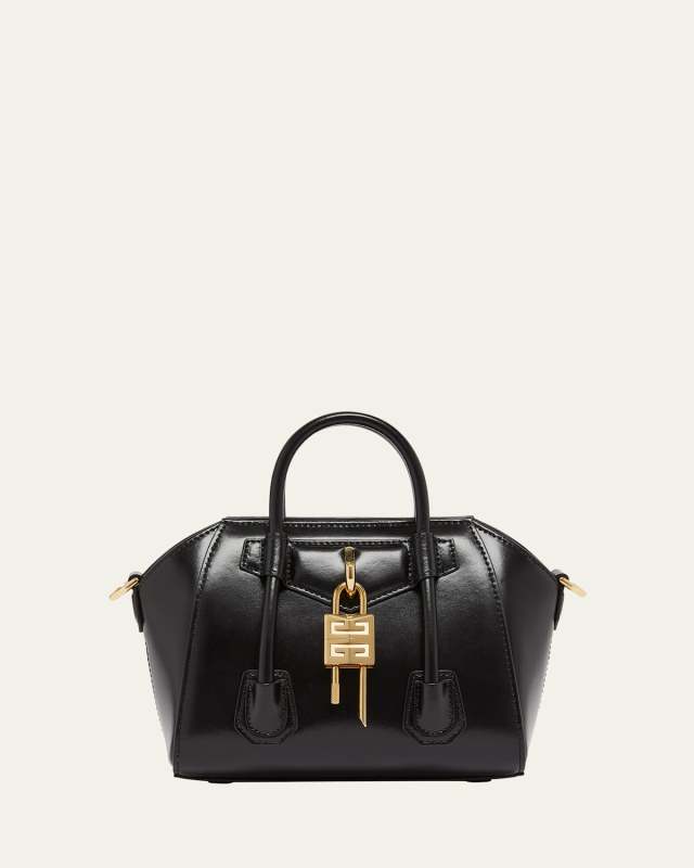 Antigona Toy Lock Top-Handle Bag in Leather